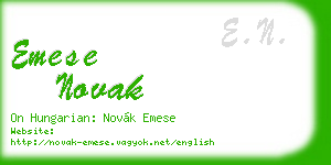 emese novak business card